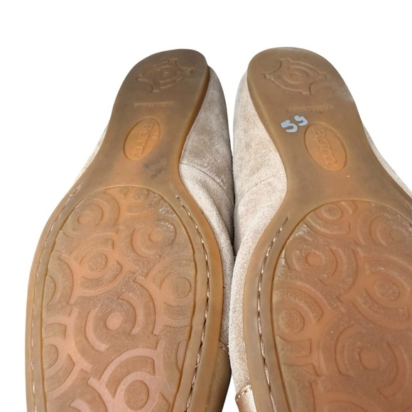 Born | Women's Tan Batti Flats with Gold Cap Toe | Sz 7.5M - Picture 6 of 6